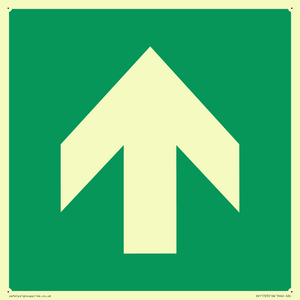E907 Safe condition: Up / forwards arrow (90 deg supplimentary)